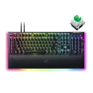 Razer BlackWidow V4 Pro Mechanical Gaming Keyboard (Green Clicky Switches, Chroma RGB)