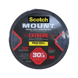 3M Scotch-Mount 414H-LONG-DC Black Extreme Double Sided Foam Tape 1 in. x 400 in