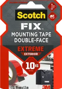 3M PT1100-1915-P UU011753207 Scotch Fix Extreme Exterior Mounting Tape 19MMx1.5M 1X12 product image 3M PT1100-1915-P UU011753207 Scotch Fix Extreme Exterior Mounting Tape 19MMx1.5M 1X12