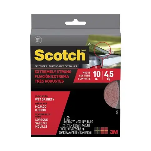 3M RF6760 7100110923 Scotch Extreme Fasteners clear 25,4 mm x 3,04 m 1x4 product image 3M RF6760 7100110923 Scotch Extreme Fasteners clear 25,4 mm x 3,04 m 1x4