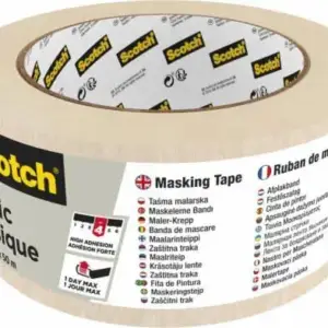 3M Scotch Basic 7100334410 Masking Tape, 48 mm x 50 m 1X12 product image 3M Scotch Basic 7100334410 Masking Tape, 48 mm x 50 m 1X12
