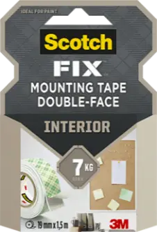 3M 7100263303 4496G-1915-P Scotch Double-Sided Interior Mounting Tape 19 mm x 1,5 m 1x12 product image 3M 7100263303 4496G-1915-P Scotch Double-Sided Interior Mounting Tape 19 mm x 1,5 m 1x12