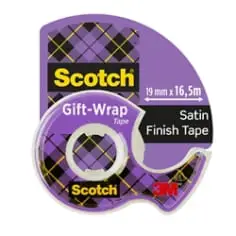 3M 7000048022 SCOTCH GIFT WRAP TAPE 19MMX16.5M 1X144 product image 3M 7000048022 SCOTCH GIFT WRAP TAPE 19MMX16.5M 1X144