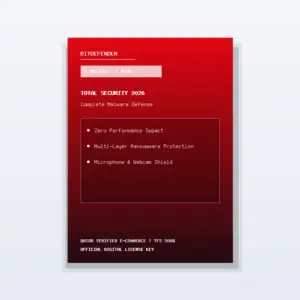 Bitdefender Total Security 2026 (5 Devices / 1 Year)